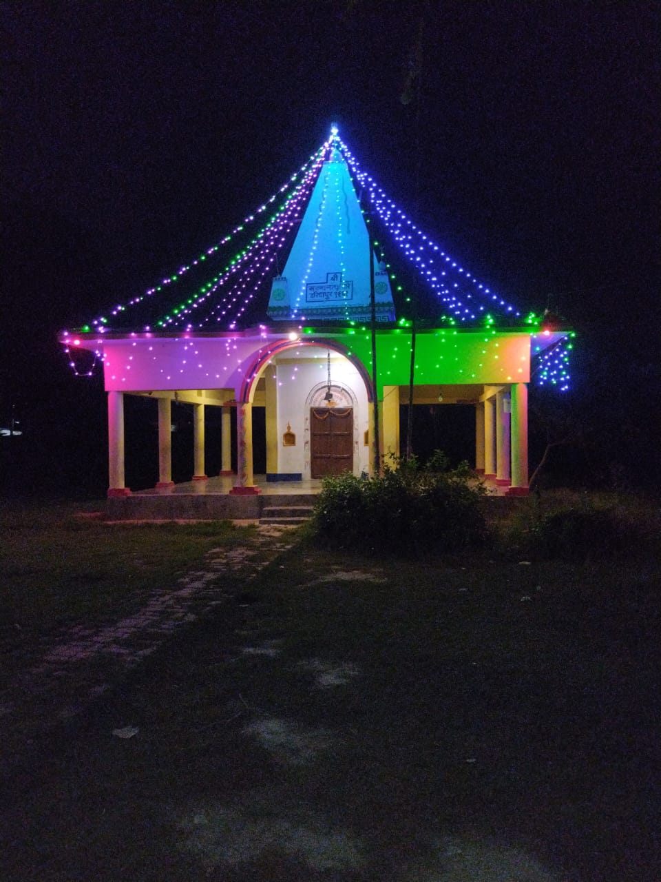 Festival lights across the shikhara
